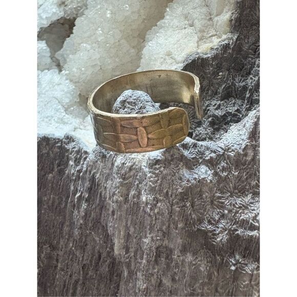 Brass Ring Band, NEW, size 10, adjustable, Handmade - Picture 3 of 5